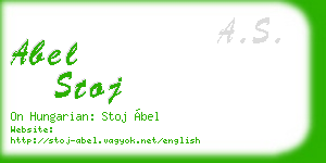 abel stoj business card